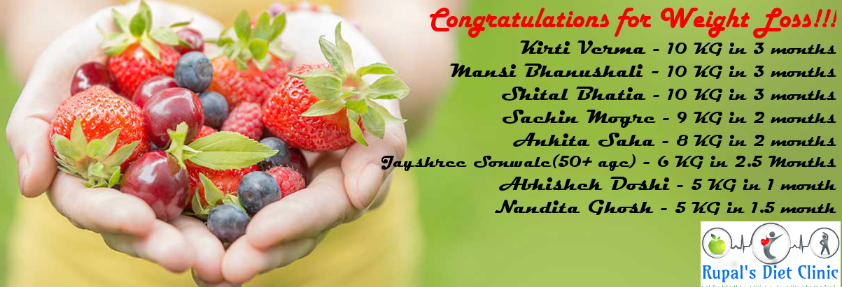 Rupals diet clinic congratulations for weight loss