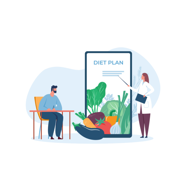Illustration of a corporate diet plan
